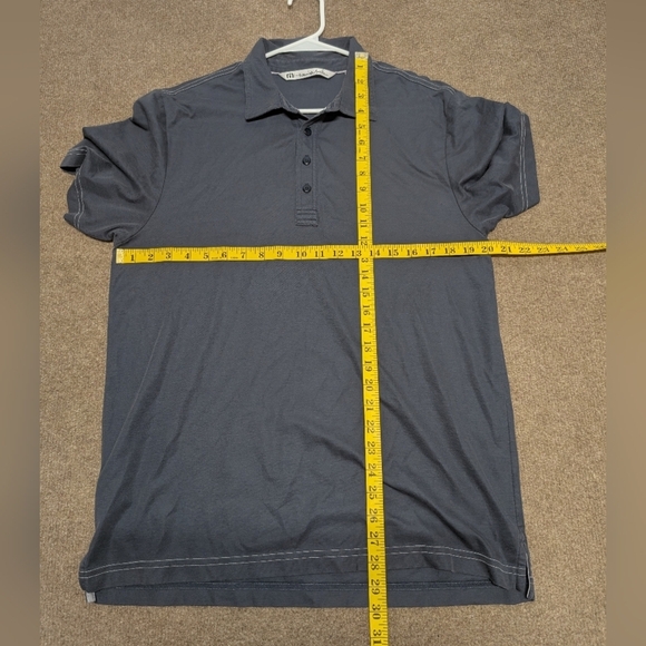 travis Mathew (Men's Large) Blue Pima Cotton Golf 4 Button Polo - Picture 7 of 7